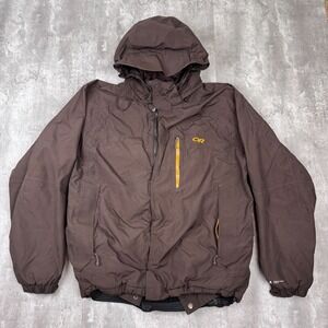 Outdoor Research Ski Jacket Mens Large Brown Pertex Insulated Igneo Snow Outdoor